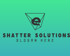 Shatter - Geometric Shatter Letter E logo design