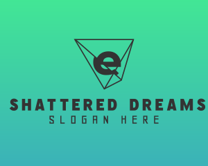 Shattered - Geometric Shatter Letter E logo design