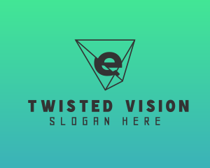 Distorted - Geometric Shatter Letter E logo design