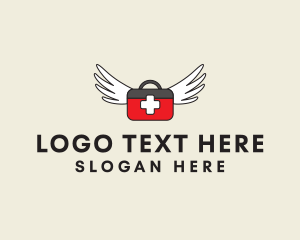 Treatment - Flying Doctor Medical Wings logo design