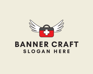 Flying Doctor Medical Wings logo design