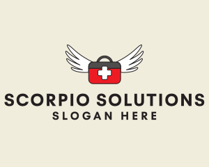 Flying Doctor Medical Wings logo design