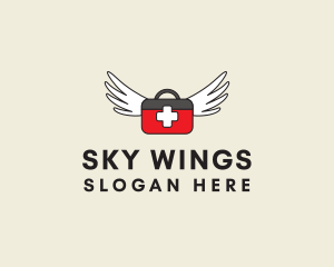 Flying Doctor Medical Wings logo design