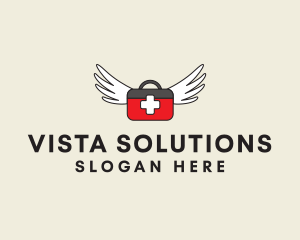 Flying Doctor Medical Wings logo design