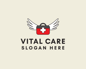 Medical - Flying Doctor Medical Wings logo design