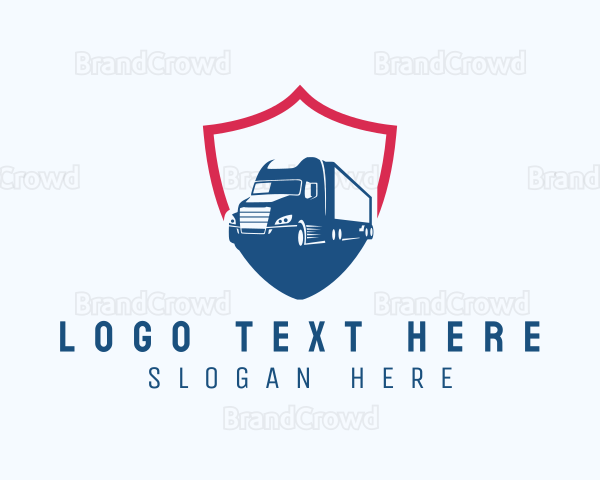 Trucking Shield Transport Logo