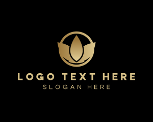 Golden - Lotus Flower Wellness logo design