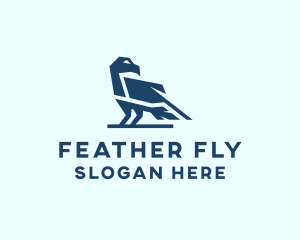 Geometric Bird Animal logo design