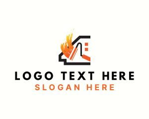 Roofing - Roller House Paint logo design