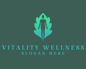 Leaf Yoga Wellness logo design