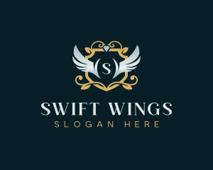 Royal Wings Shield logo design