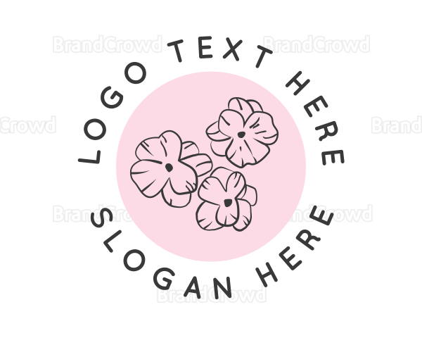 Beauty Cherry Blossom Flower Logo