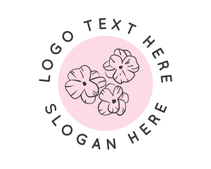 Beauty Cherry Blossom Flower Logo