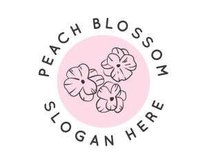 Beauty Cherry Blossom Flower logo design