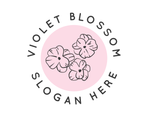 Beauty Cherry Blossom Flower logo design