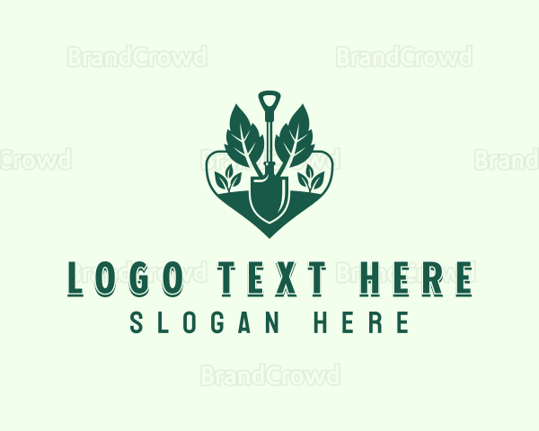 Gardener Planting Shovel Logo