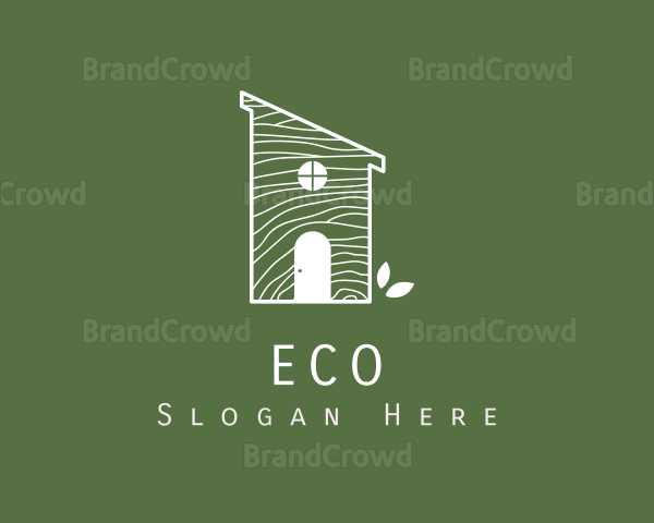 Natural Wood Eco House Logo