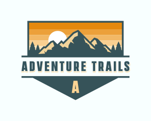 Mountaineer Trekking Hiking logo design