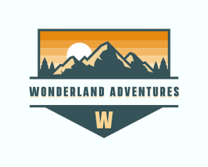 Mountaineer Trekking Hiking logo design