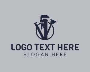 Drain - Plumbing Handyman Tool logo design