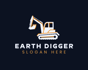 Digger - Digger Backhoe Excavator logo design