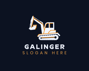 Backhoe - Digger Backhoe Excavator logo design