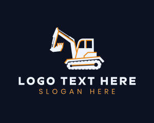 Digger Backhoe Excavator Logo