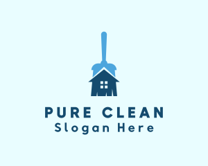 Home Cleaning Mop logo design