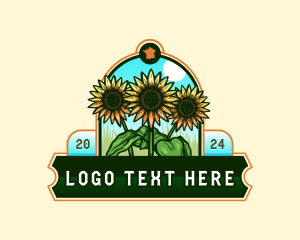 Map - Sunflower Gardening France logo design