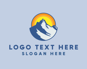 Eco Friendly - Sunrise Mountain Adventure logo design