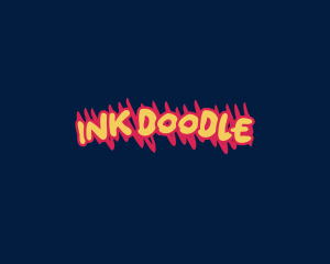 Scribble - Neon Scribble Graffiti logo design