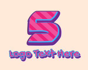 Teen - Pop Graffiti Number 5 logo design