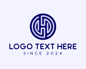 Letter H - Construction Maze Letter H logo design