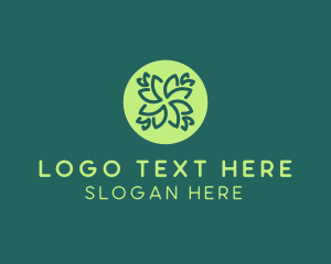 Negative Space - Flower Floral Pattern logo design