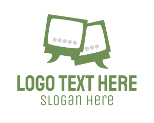 Message - TV Speech Bubble logo design