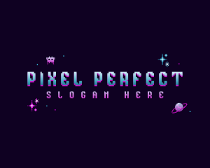 Retro Pixel Arcade logo design