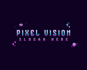 Retro Pixel Arcade logo design