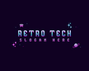 Retro Pixel Arcade logo design