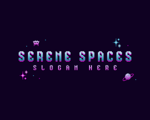 Retro Pixel Arcade logo design