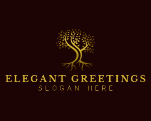 Elegant Eco Tree  logo design