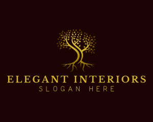 Elegant Eco Tree  logo design