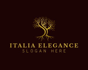 Elegant Eco Tree  logo design