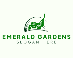 Lawn Grass Cutter logo design