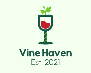 Wine Glass Vines logo design