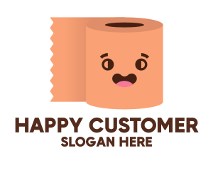 Happy Toilet Roll logo design