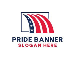 Patriotic American Flag logo design