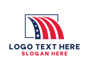 Federal - Patriotic American Flag logo design
