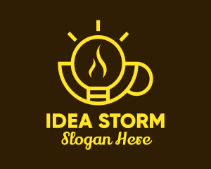 Yellow Bulb Cup logo design