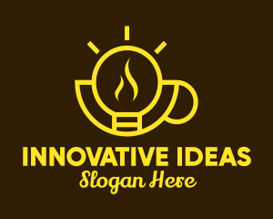 Yellow Bulb Cup logo design