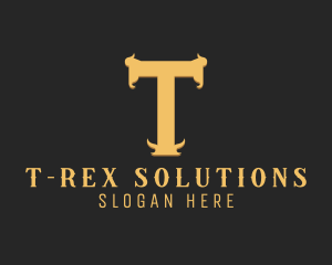 Restaurant Bar Steakhouse Letter T logo design